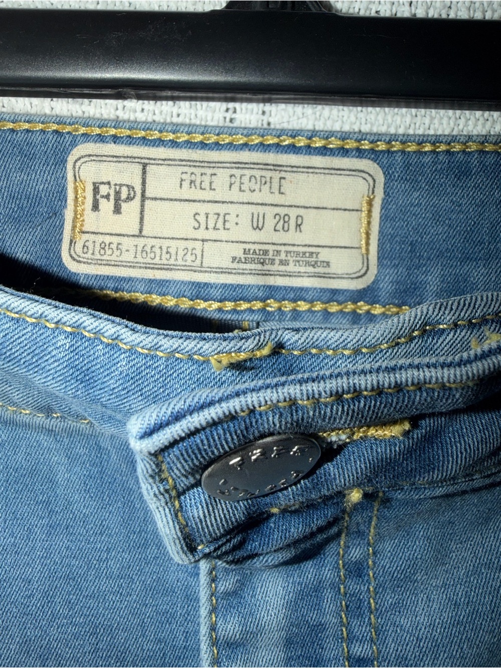 Free People Float On Flare Jeans Size 28 Boho Festival Hippie Y2K Bell Bottoms - Picture 3 of 8